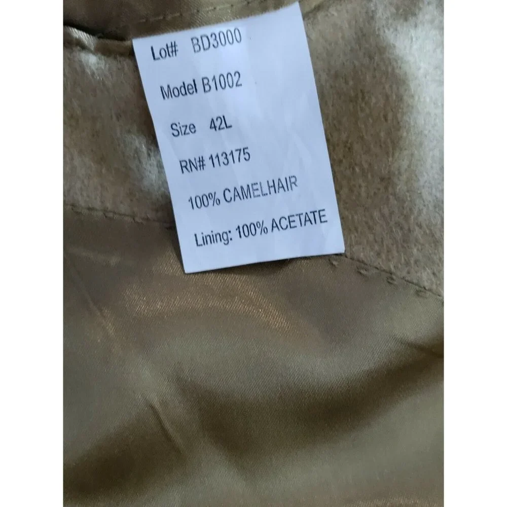 Bill Blass Sports Coat Camel Hair Size 42